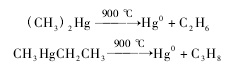 MeHg与DMeHg的热解方程式